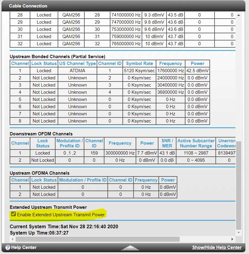 Re Cm1200 rebooting every 510 minutes. NETGEAR Communities